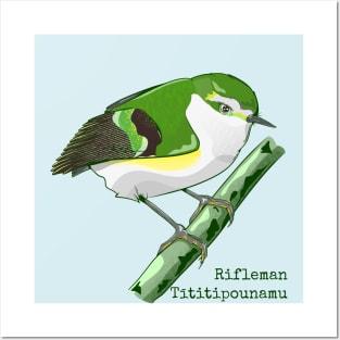 Rifleman  Tititipounamu Posters and Art